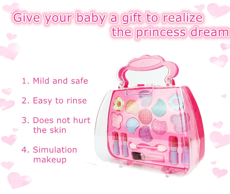 เด็กแต่งหน้าเครื่องสำอางชุดของเล่นแบบพกพาเครื่องสำอางสาวของเล่น, Cosmetics Toys