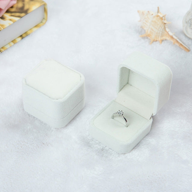 3 PCS เครื่องประดับงานแต่งงานอุปกรณ์เสริม Squre กำมะหยี่กล่องเครื่องประดับเครื่องประดับของขวัญกล่องแหวนต่างหูกล่อง