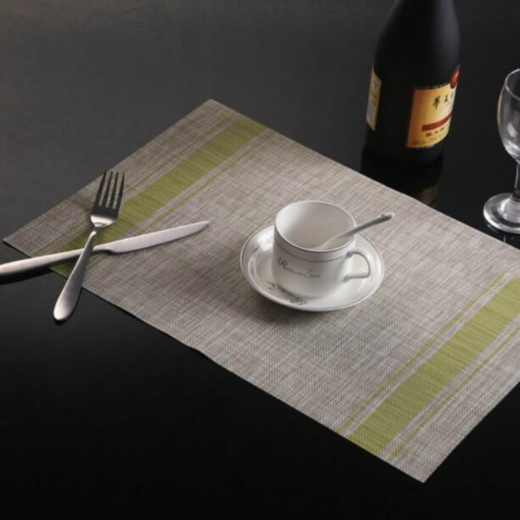 2 ชิ้นเสื่อโต๊ะพีวีซีทนทานถ้วยกาแฟแผ่นถักลื่น Placemats ขนาด: 30x45 ซม