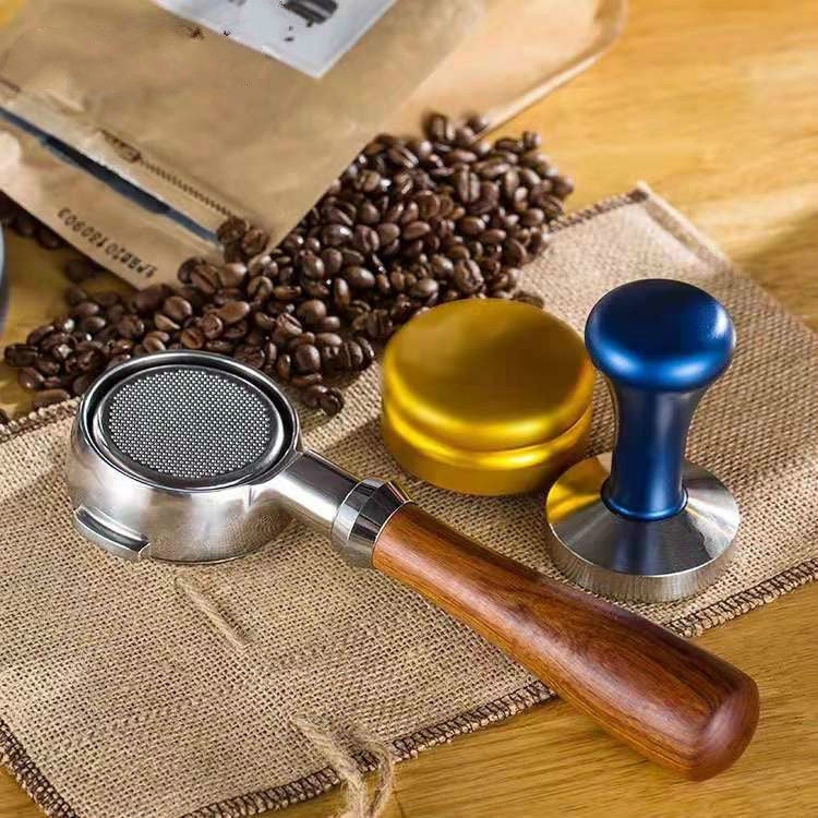 สแตนเลสเครื่องชงกาแฟกรองยึดกาแฟลึกด้ามไม้, Coffee Machine Filter