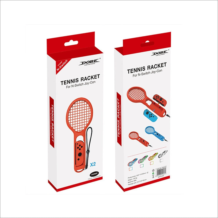 BODE ซ้ายและขวาขนาดเล็กจับไม้เทนนิส NS เกม Grip กีฬาเกม TNS1843 สำหรับสวิทช์, Tennis Racket (Red and blue)