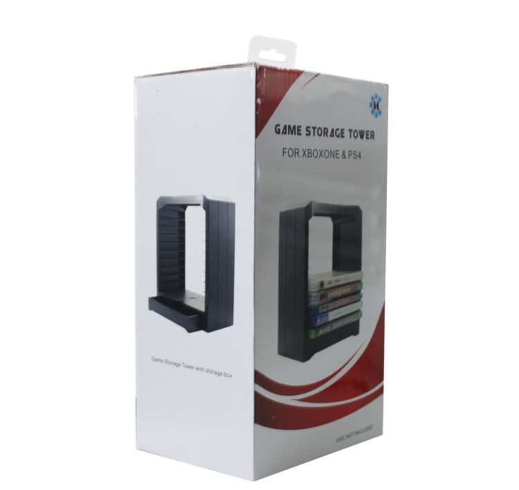 กล่องเก็บอุปกรณ์เสริมเกมผู้ถือแผ่นดิสก์สำหรับอุปกรณ์เสริม PS4 / แผงโฮสต์ / แผ่นเกม, For PS4