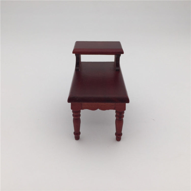 1:12 ตุ๊กตาของเล่นไม้มินิวินเทจสีมะฮอกกานีโต๊ะน้ำชา, Tea Table