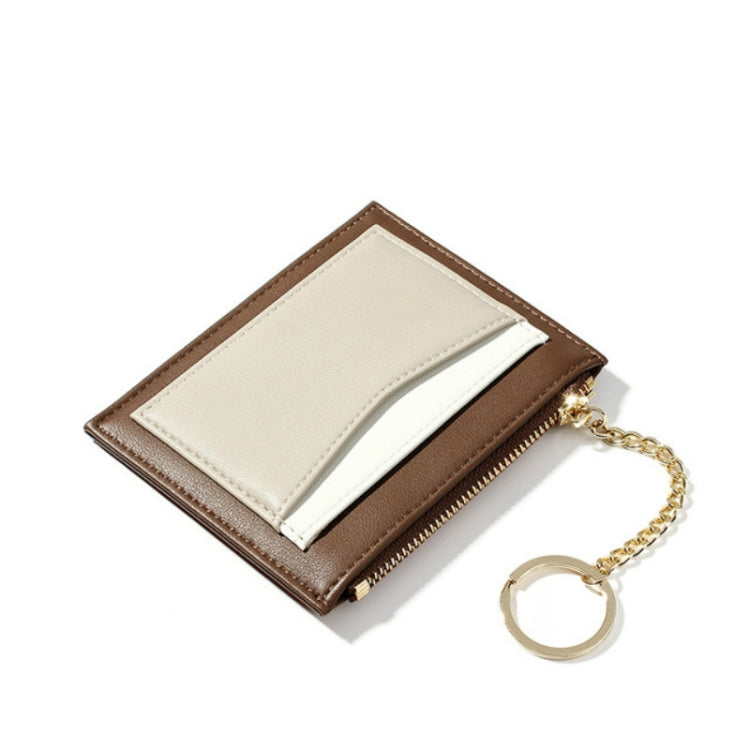 3 PCS Fashion Stitching Multi-card Zipper Card Bag กระเป๋าสตางค์ขนาดเล็กแบบมัลติฟังก์ชั่น