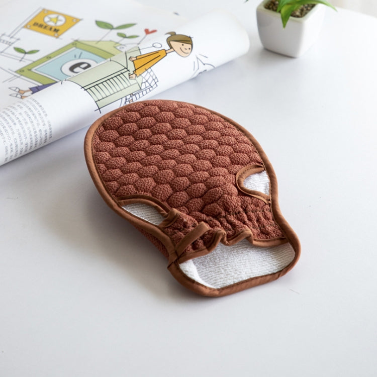 อาบน้ำถุงมืออาบน้ำขัดผิวสปานวดนวมตาข่ายอนุภาค Washcloth