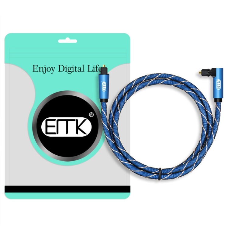 EMK 90 องศาหมุนปรับมุมขวา 360 องศา Rotatable Plug ไนลอนทอตาข่ายสายสัญญาณเสียง, 1m(Blue), 1.5m(Blue), 2m(Blue), 3m(Blue), 5m(Blue), 8m(Blue), 10m(Blue), 15m(Blue)