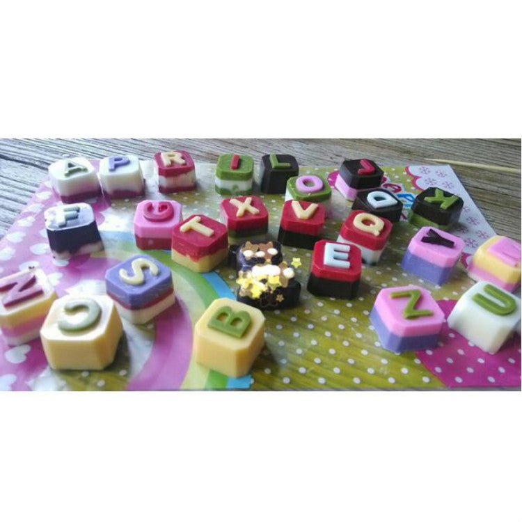 ดาวรูปร่างตัวอักษรภาษาอังกฤษซิลิโคนช็อกโกแลตแม่พิมพ์ DIY น้ำแข็ง Handmade SOAP Mould, Stars Shape English Alphabet