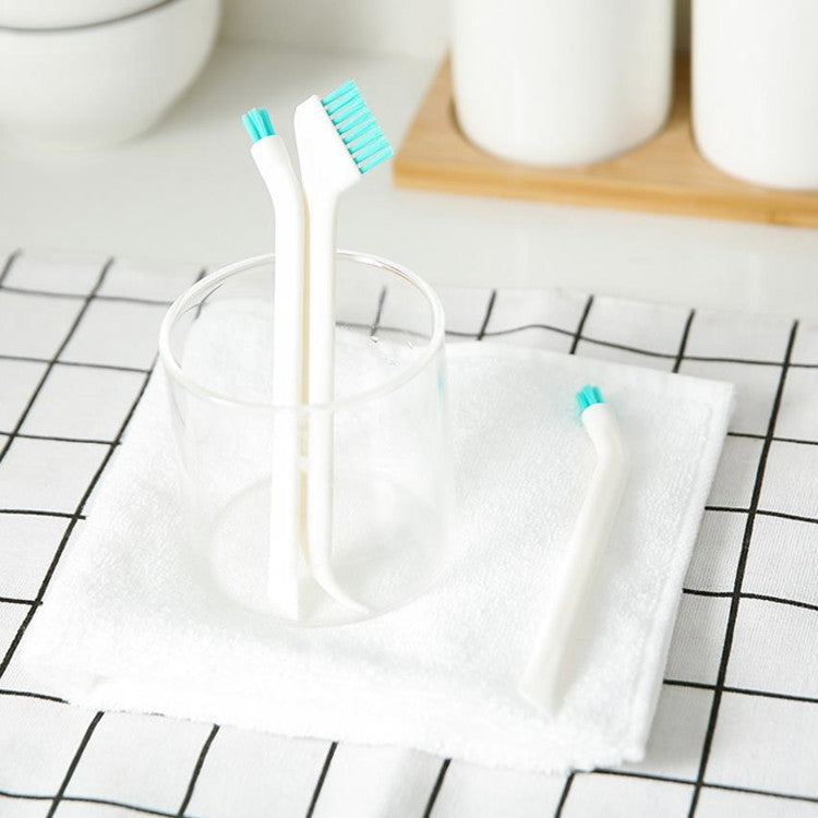 2 ชุด 2 in 1 Double Head ประตูหน้าต่าง Gap แปรงทำความสะอาดถ้วยแปรงหาง Scraper, 2 Sets 2 in 1