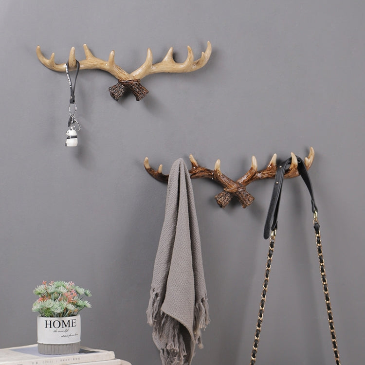 เรซิ่น Antler Wall ตกแต่งแขวนผนังห้องนั่งเล่นหน้าแรก Entrance Wall Coat Hook