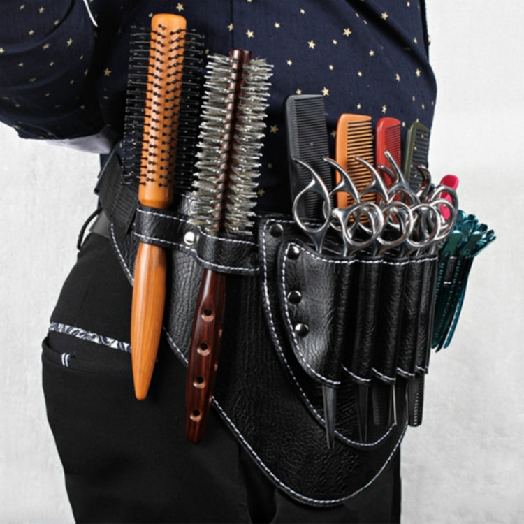 ช่างทำผม Clipper ผมหวี PU หนังเอวกระเป๋าร้านตัดผมผมเครื่องมือ