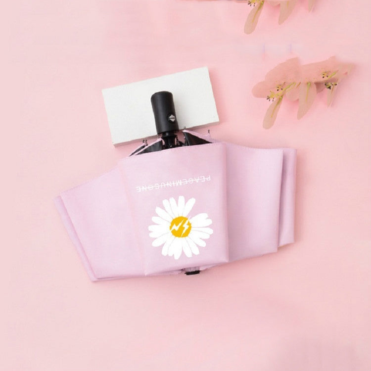 ร่มกันแดด GD Daisy Vinyl Sunny And Rain ร่มสามพับ ร่มกันแดดป้องกันรังสียูวี