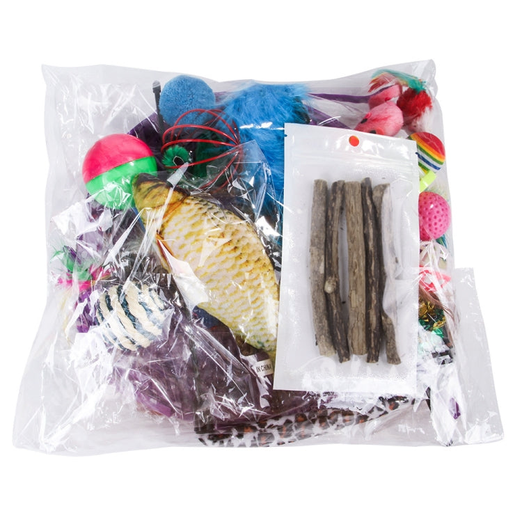 สัตว์เลี้ยงแมวของเล่นเมาส์ขนนกแมวตลกช่อง Sisal Ball ของเล่นกราม, 28 in 1 Cat Toy