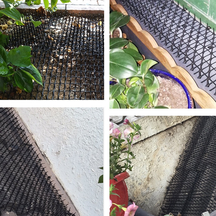 B21307 สวนดอกไม้ Anti-Cat Net พลาสติก Thorn Pad Drive Cat Net, 3 PCS S 49x13cm, M 200x28cm, L 400x28cm