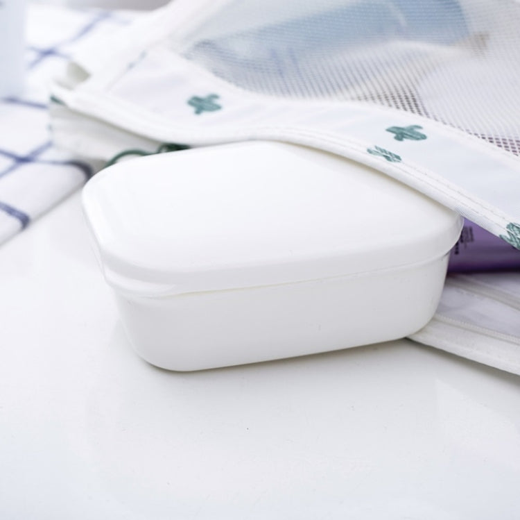 6 ชิ้นห้องน้ำที่วางสบู่ท่อระบายน้ำพลาสติกปิดผนึกกล่องสบู่เดินทาง, Soap Holder