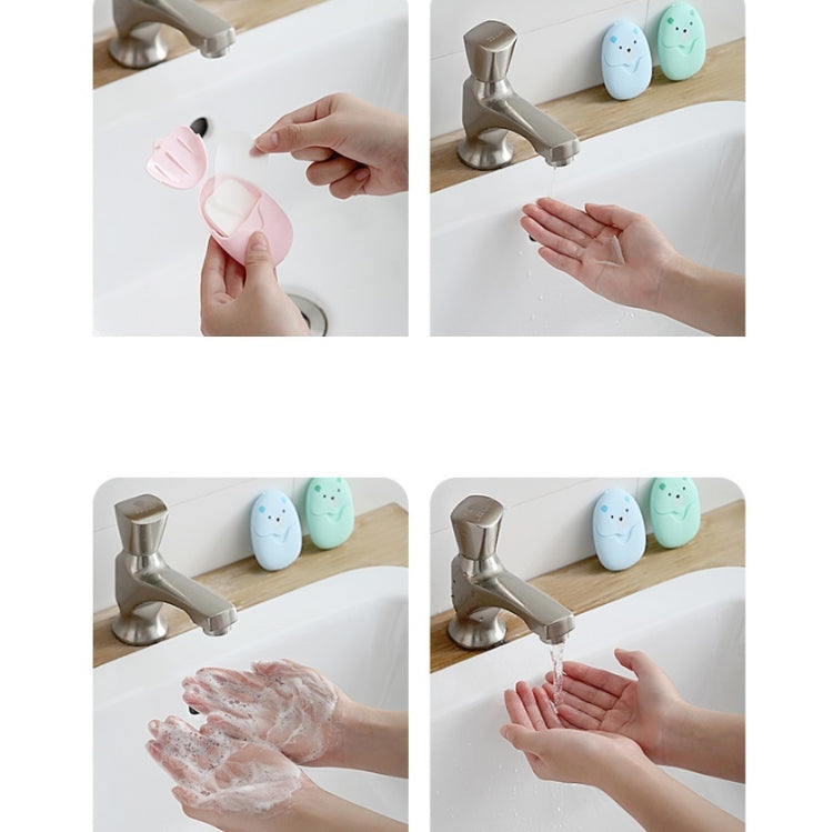 5 ชิ้นกระดาษสบู่ทิ้งเดินทางกลางแจ้งแบบพกพาซักมือและทำความสะอาดสบู่เม็ดสุ่มสี, Disposable Soap Paper