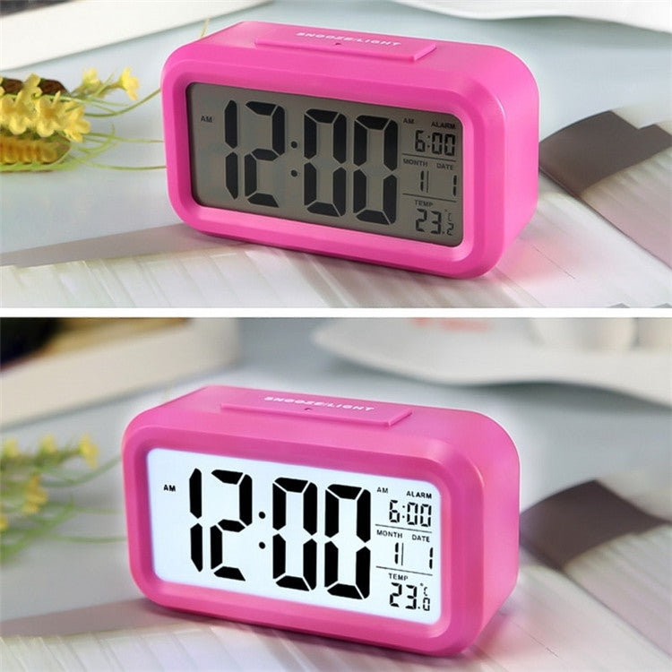 ประเภทอุณหภูมิ Lazy Snooze Alarm ปิดเสียงนาฬิกาอิเล็กทรอนิกส์ Backlit, Battery(White), Battery(Green), Battery(Black), Battery(Blue), Battery(Rose Red)