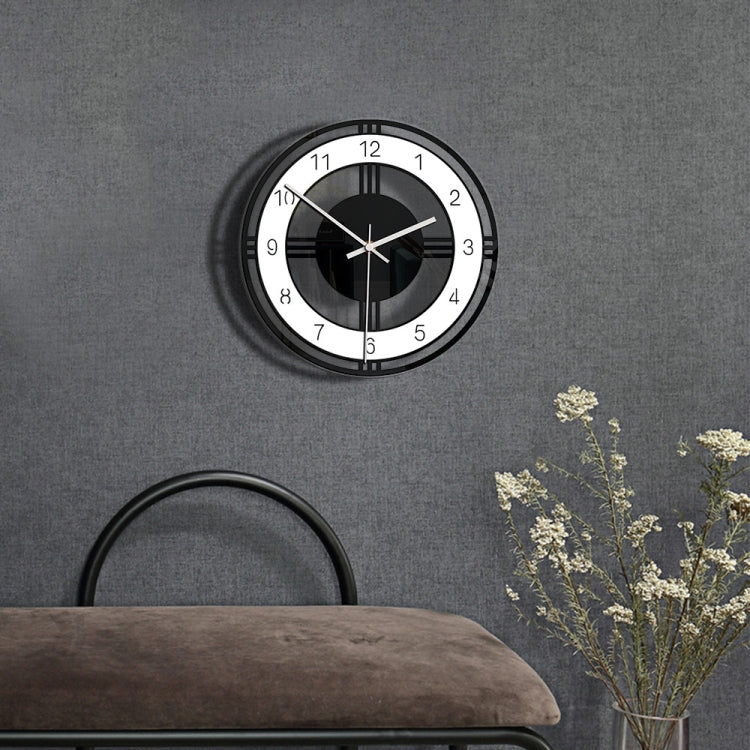 ตกแต่งบ้านรอบ Creative Wall นาฬิกาห้องนั่งเล่นห้องนอนอะคริลิคใส Retro นาฬิกา, CC034