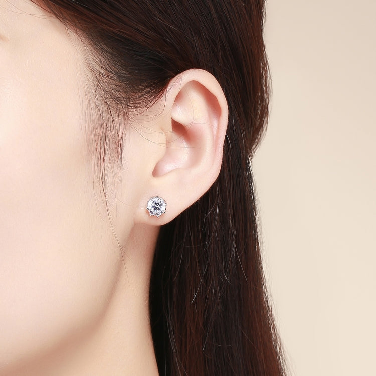 S925 ต่างหูสตั๊ดเงินสเตอร์ลิงต่างหูเพทาย, SCE499