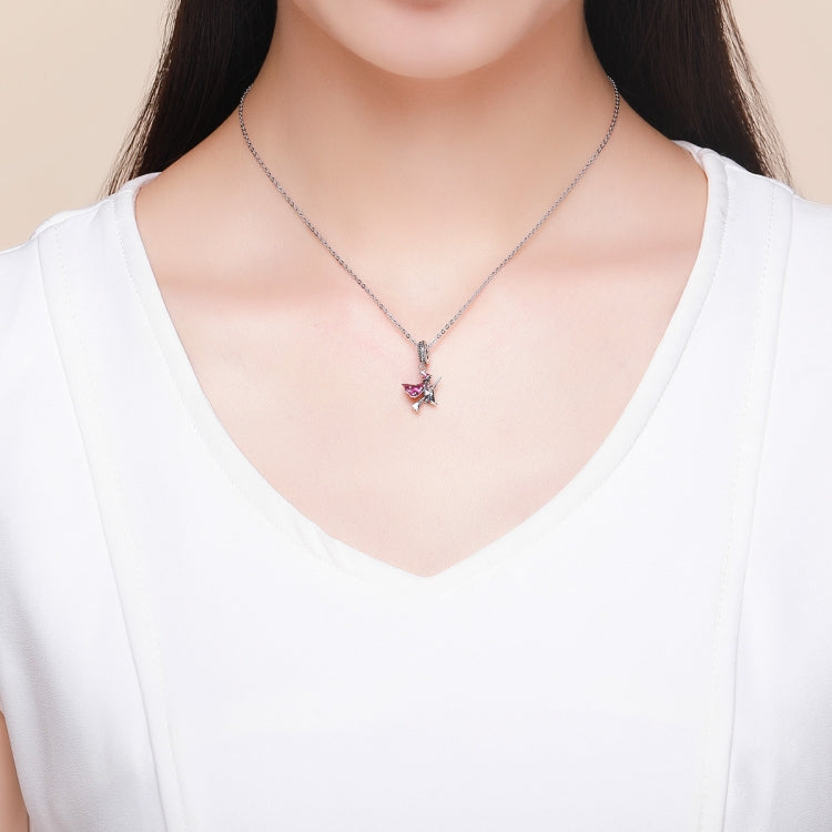 S925 เงินสเตอร์ลิง Magic แม่มดไม้กวาดจี้หยดน้ำมัน DIY อุปกรณ์เสริมสร้อยข้อมือ, SCC914