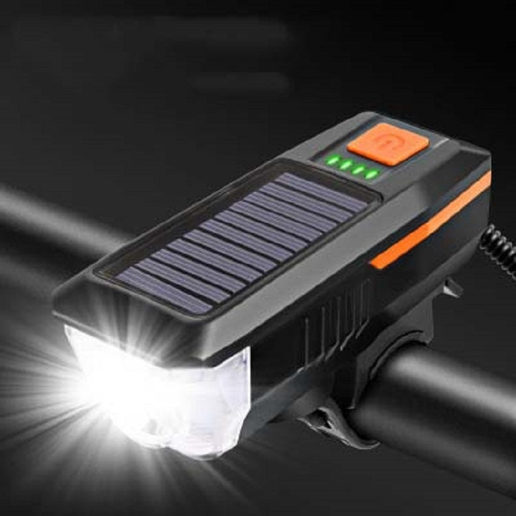 จักรยานพลังงานแสงอาทิตย์ไฟหน้า Horn Light Night ขี่ USB ชาร์จไฟหน้าจักรยาน Glare ไฟฉายอุปกรณ์, Red, Green, Blue, Orange