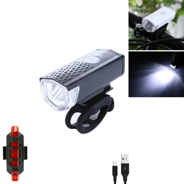 อุปกรณ์ปั่นจักรยานไฟหน้าแบบชาร์จไฟ USB สำหรับจักรยาน, 2255 Light (White), 2255 Light+Ruby Taillight (White), 2255 Light+928 Red Taillight (White), 2255 Light+928 Red Taillight (Black)