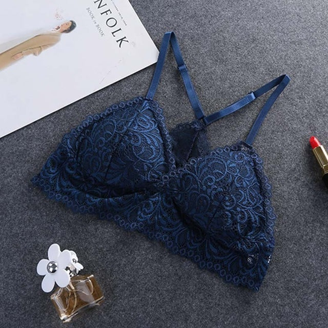 Camisole หญิงห่อหน้าอกด้านบนชุดชั้นในลูกไม้เซ็กซี่รวบรวมฐาน Bra กับหน้าอก Pad, One Size