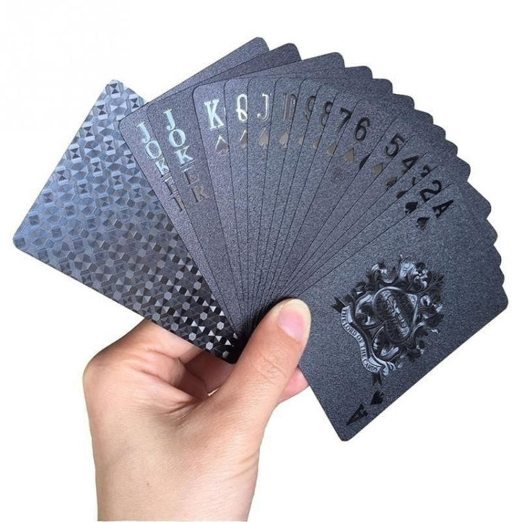 2 ชิ้น Creative Gold ฟอยล์โป๊กเกอร์พลาสติกเล่นไพ่กันน้ำ, 2 PCS Gold Foil Poker