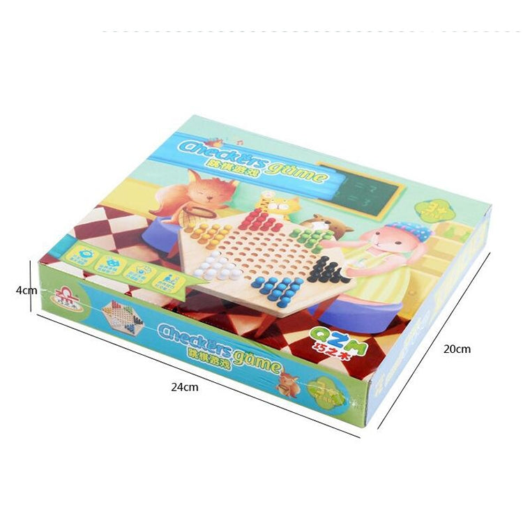 ชุดเกมหมากฮอสปริศนาเด็กไม้หกเหลี่ยมแบบดั้งเดิม, Hexagon Puzzle Checkers