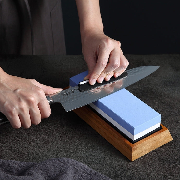 ชุดฐานไม้ไผ่สองด้านหินลับขาวสีแดง 1000/6000, Blue White Whetstone