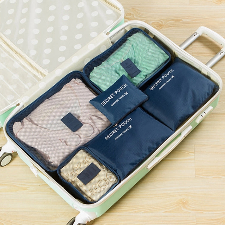 6 ชิ้น/เซ็ตกระเป๋าเดินทาง ClothesLuggage Organizer ตาข่ายความจุสูงก้อนบรรจุ