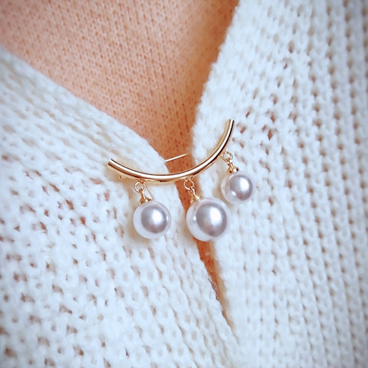 Anti SLIP PIN Simple Pearl เข็มกลัดผู้หญิงอุปกรณ์เสริมเสื้อสเวตเตอร์ถัก Anti สวมใส่ Pins เคลือบ PIN