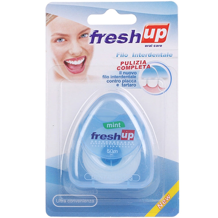 2 PCS 50m ทันตกรรม Flosser สุขอนามัยช่องปากทำความสะอาดฟัน Wax Mint รส Spool ไม้จิ้มฟันฟัน Flosser