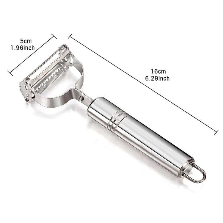 เครื่องปอกผักสแตนเลสมัลติฟังก์ชั่นเครื่องขูดไสคู่, 2 PCS Double Planing Grater