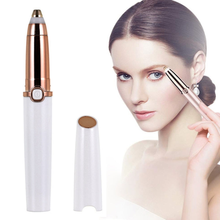 ปุ่มกดไฟฟ้าคิ้วTrimmerอุปกรณ์กำจัดขนอัตโนมัติ, Push Button Rose Gold, Push Button Pearl Whit
