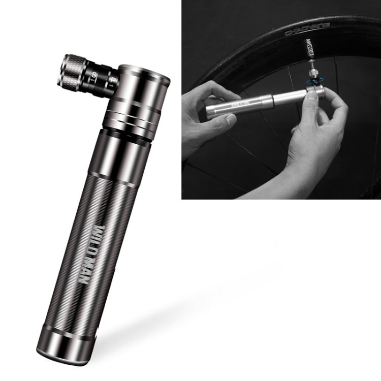 WILD MAN จักรยานเสือภูเขาจักรยานเสือหมอบที่สูบลมจักรยานแบบพกพา Us และ French Mouth Universal Pump มินิบาสเก็ตบอลฟุตบอลที่สูบลม, GK8 (Red), GK8 (Silver)