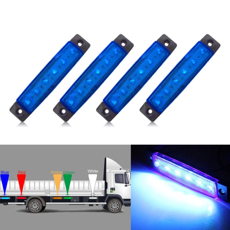 4 PCS 12V 6 SMD Auto Car รถบรรทุกรถบรรทุกภายนอกด้านข้างไฟ LED Trailer ไฟแสดงสถานะด้านหลังโคมไฟ