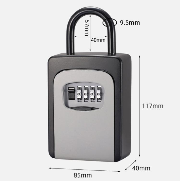 กล่องรหัสผ่านกุญแจสำหรับตกแต่งแบบแขวน KS6500 ไม่ต้องติดตั้ง, Grey