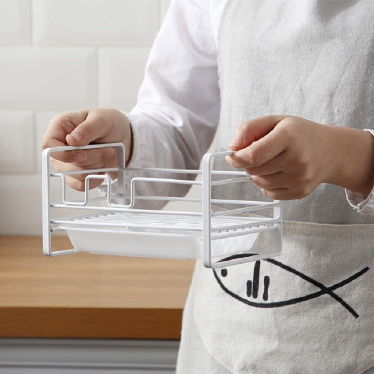 ห้องครัวเหล็กตะแกรงระบายน้ำลูกเหล็กสบู่ผ้าเช็ดจานชั้นเก็บ, Kitchen Drain Rack