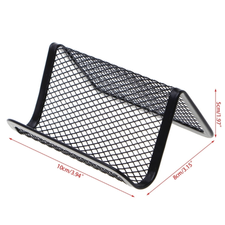 สำนักงานพีซี 10 ชิ้นผู้ถือบัตรตาข่ายโลหะที่ใช้งานได้สะดวก, 10 PCS Mesh Card Holder