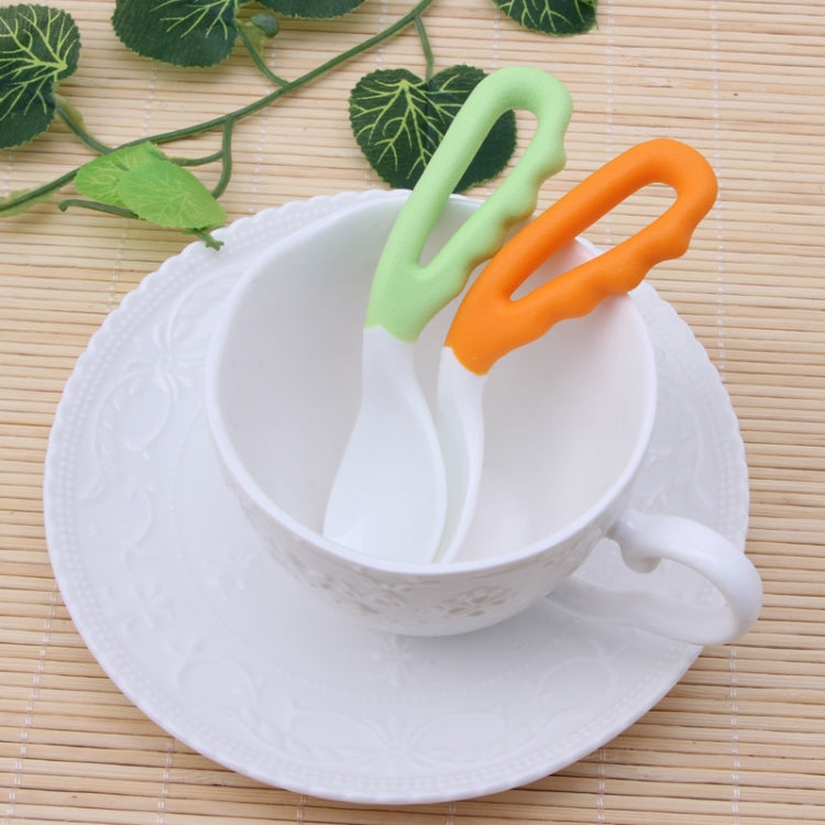 2 PCS เด็กช้อนโค้งกินช้อนเด็ก Pacifier ช้อนป้อนอาหาร Solid อุปกรณ์ช้อนโค้งชุดอาหารเด็ก, Curved Spoon