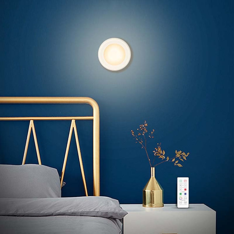 6 ชิ้น/เซ็ต 16 สี RGB LED Night Light Strobe บรรยากาศ Pat Light รีโมทคอนโทรลตู้ไฟ 2 รีโมทคอนโทรล
