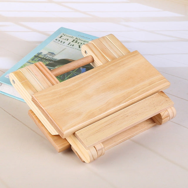 แบบพกพาSimple Pineไม้เก้าอี้พับกลางแจ้งตกปลาเก้าอี้สตูล, Wooden Folding Stool