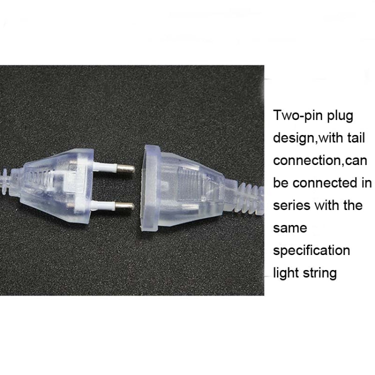 LED Inverted V เกล็ดหิมะไฟตกแต่งห้าดาวไฟคริสต์มาสกันน้ำ, ปลั๊ก EU