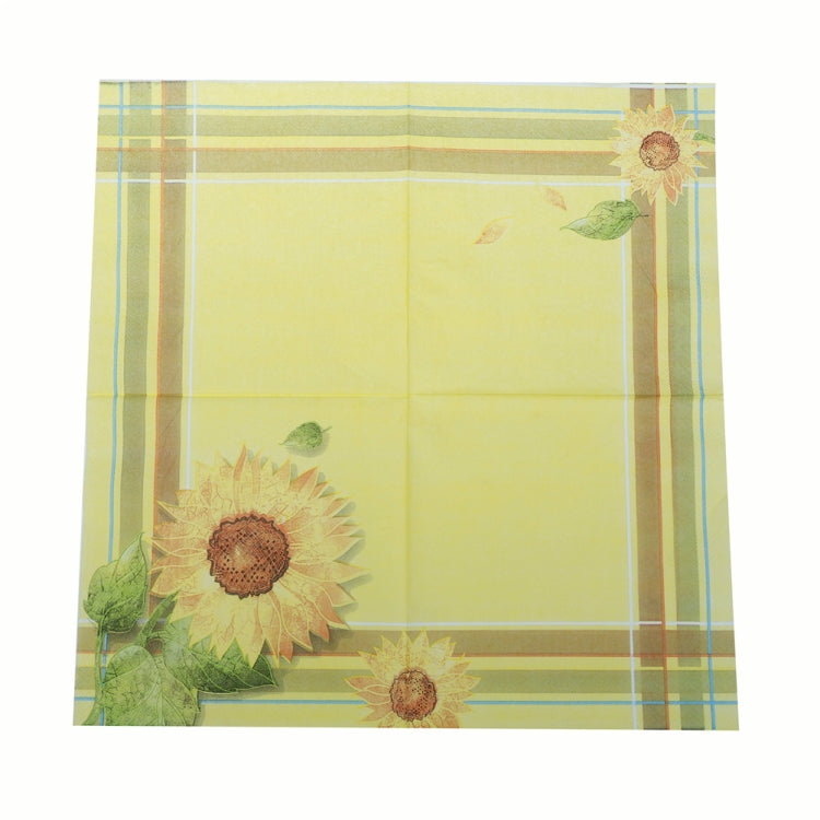 กระดาษเช็ดปากตกแต่งงานปาร์ตี้สีสันสดใส, Yellow Sunflower