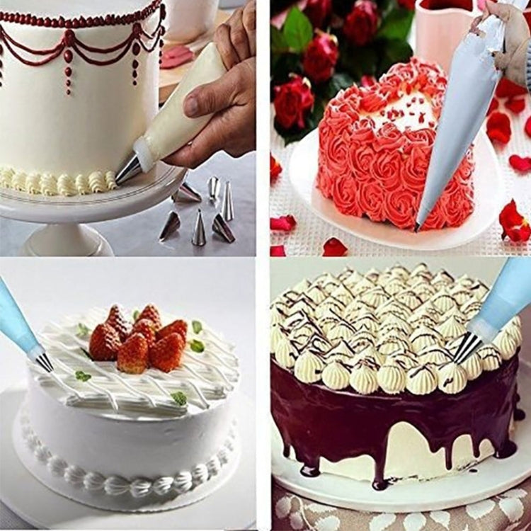 8 ชิ้น/เซ็ต 6 ชุดหัวฉีดสแตนเลส DIY เค้กตกแต่งเครื่องมือซิลิโคน EVA ครีมถุงขนม, 8 PCS/Set Cake Decorating Tools