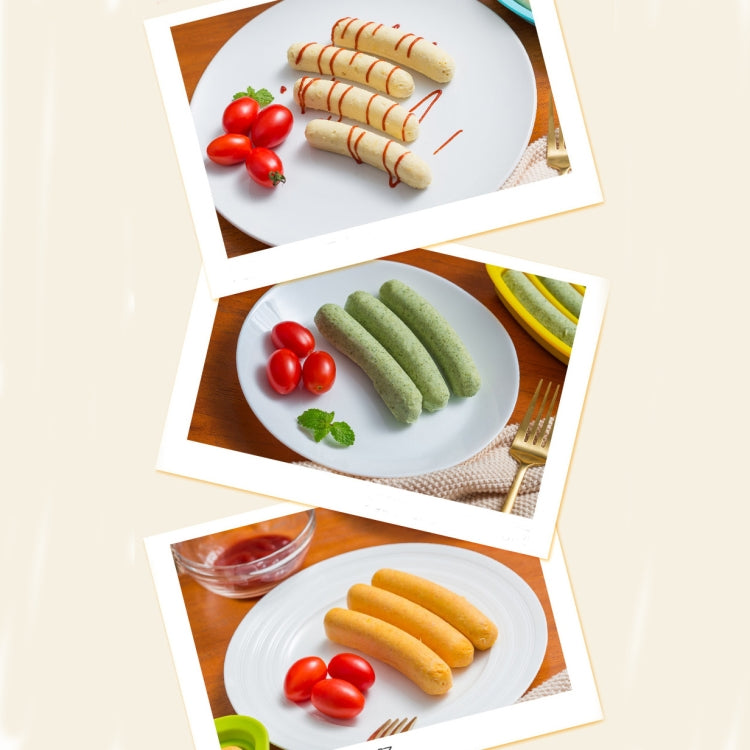 อาหารเกรดซิลิโคนรอบไส้กรอกแม่พิมพ์อบแม่พิมพ์โฮมเมด DIY แม่พิมพ์สุนัขร้อน, การจัดส่งสีสุ่ม, DIY Hot Dog Mold