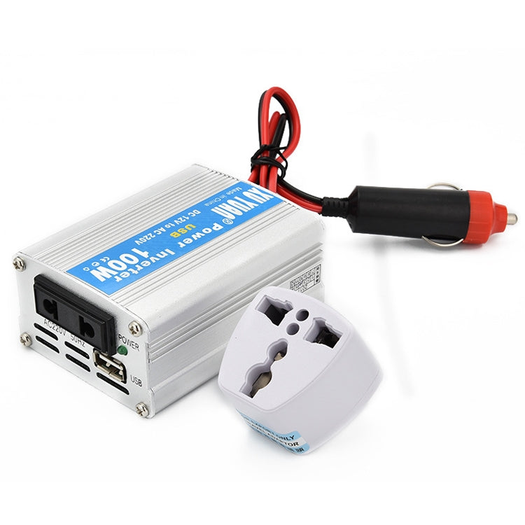 XUYUAN 100W รถอินเวอร์เตอร์รถโน๊ตบุ๊คพาวเวอร์ซัพพลายพร้อม USB, 12V to 220V
