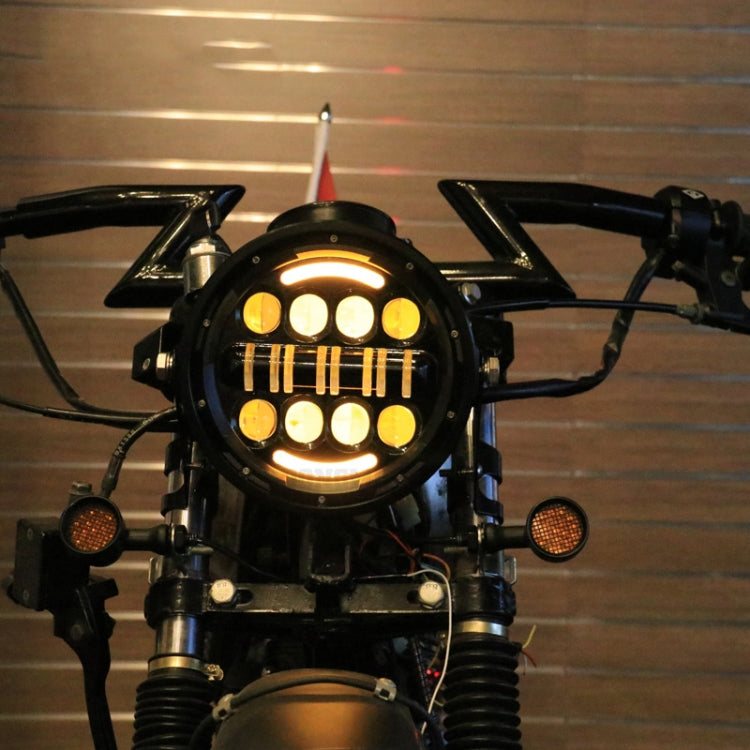 7 นิ้วรถจักรยานยนต์ Retro ดัดแปลงไฟหน้า Day Trip LED Far Near Beam ไฟสำหรับ Wrangler / Harley, Day Trip LED Far Near Beam Lights