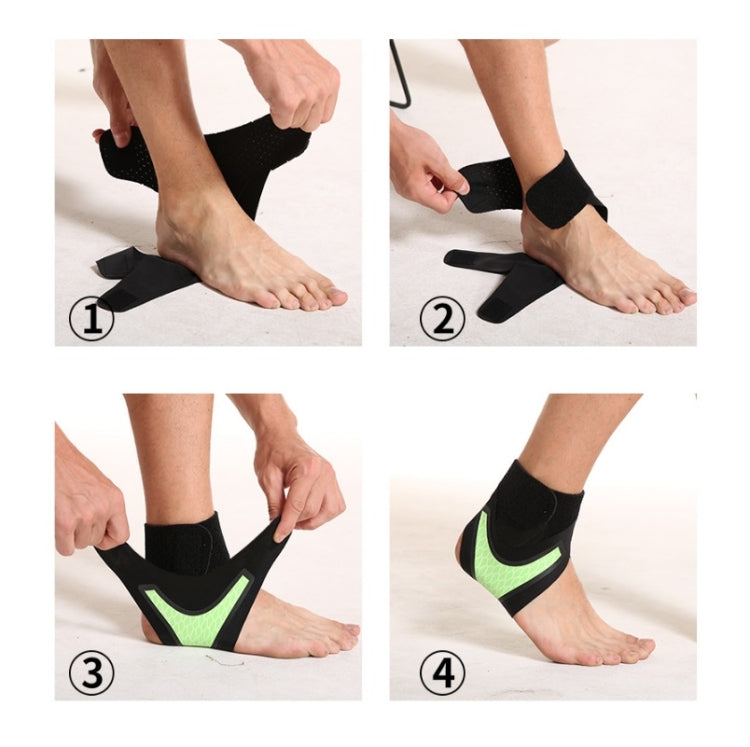Neoprene กีฬาข้อเท้าสนับสนุนการบีบอัดข้อเท้าสนับสนุนคงที่สายรัดป้องกัน, Left Foot (Black), Right Foot (Black), Left Foot (Green), Right Foot (Green), Left Foot (Purple), Right Foot (Purple)