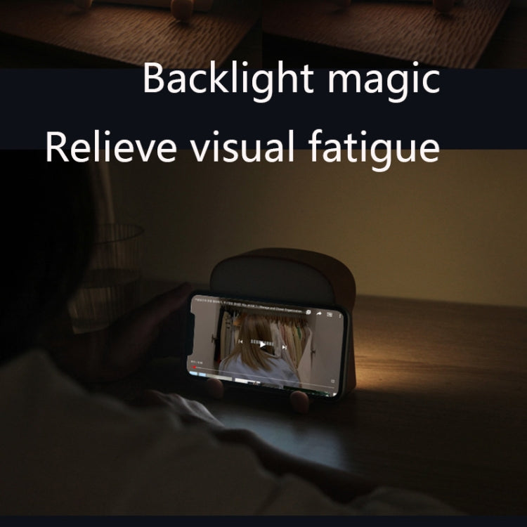 F-L-01 ไฟกลางคืนขนมปังปิ้งพร้อมที่วางโทรศัพท์มือถือห้องนอนเด็ก Timing Sleep Light, F-L-01 Toast Bread Gluttonous, F-L-01 Toast Bread Snooze, F-L-01 Toast Bread Playful